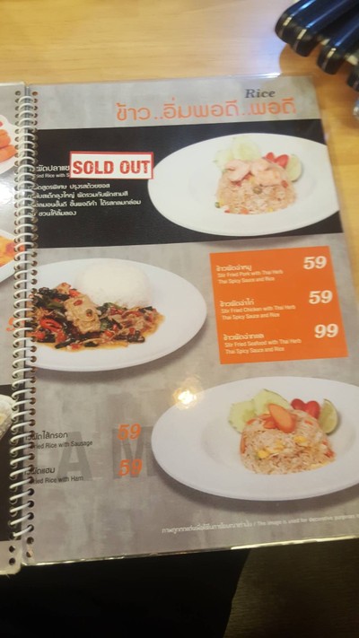 ป้ายราคาหรือสมุดเมนู