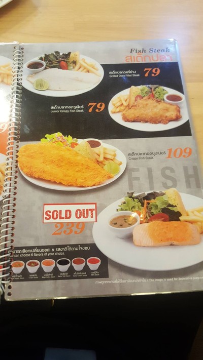 ป้ายราคาหรือสมุดเมนู