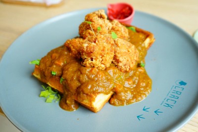 Fried Chicken Curry Waffle