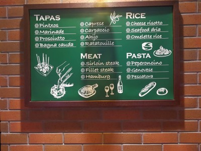 ป้ายราคาหรือสมุดเมนู