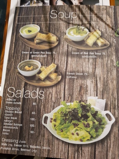 ป้ายราคาหรือสมุดเมนู