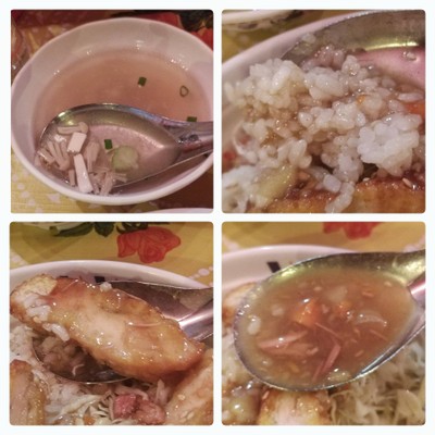 ไก่ทอดอร่อยดี แป้งหนาหอม ข้าวดี ตัวแกงกับสลัดรสเฉยๆ