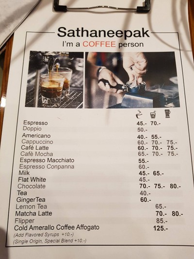 ป้ายราคาหรือสมุดเมนู