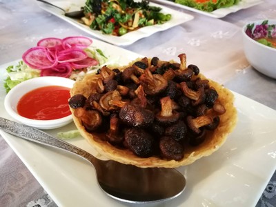 เห็ดหอมคั่วซีอิ้ว