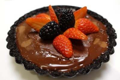 วิธีทำ No Bake Chocolate Tart วิธีทำ No Bake Chocolate Tart