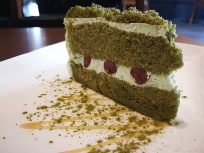 เค๊กชาเขียวถั่วแดง