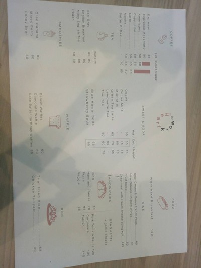 ป้ายราคาหรือสมุดเมนู