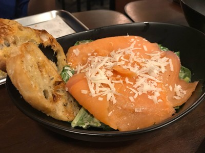 Cesar Salad Topping With Smoked Salmon