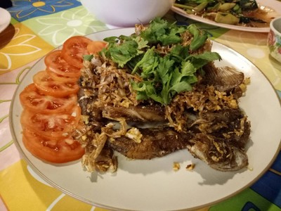 ปลาเนื้ออ่อนทอดกระเทียม(ตามน้ำหนัก)