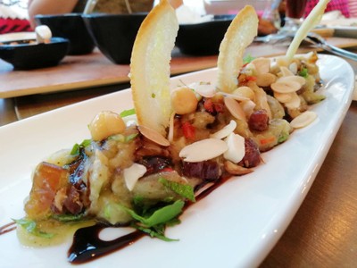 Moroccan style grilled aubergine salad ราคา 320 บาท++