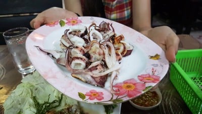ปลาหมึกย่าง