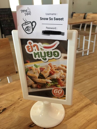 ป้ายราคาหรือสมุดเมนู