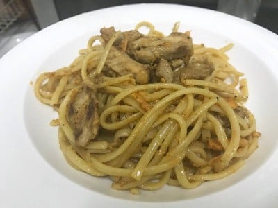 วิธีทำ สปาเก็ตตี้หมูย่างซอสไข่เค็ม วิธีทำ สปาเก็ตตี้หมูย่างซอสไข่เค็ม