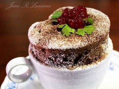Microwavable chocolate mug cake