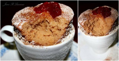 วิธีทำ Microwavable chocolate mug cake