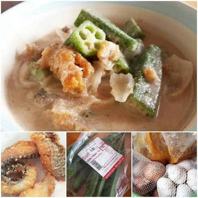 ต้มกระเจี๊ยบปลาทอด