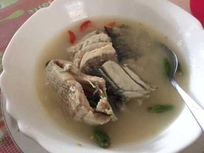 ต้มยำปลากระพงน้ำใส ต้มยำปลากระพงน้ำใส