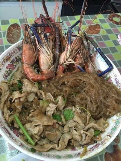 กุ้งพม่าอบวุ้นเส้นเกาหลี กุ้งพม่าอบวุ้นเส้นเกาหลี