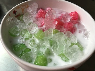 ทับทิมกรอบสองสี