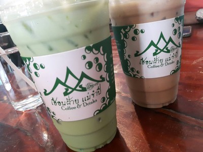 ชาเขียวนมสดเย็น ลาเต้เย็น