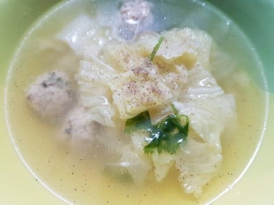 แกงจืดผักกาดขาวหมูสับทรงเครื่อง