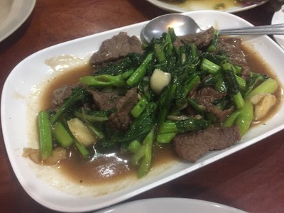 คะน้าเนื้อน้ำมันหอย