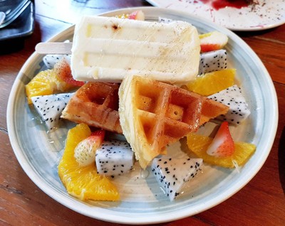 Waffle with Wild Fruit Popsicle
