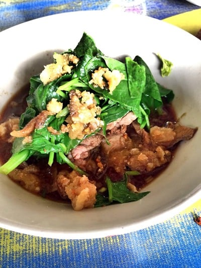 เมนูของร้าน ก๋วยเตี๋ยวเรือเล็ก-แดง