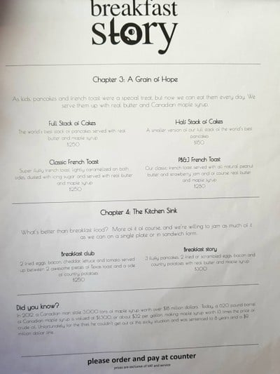 ป้ายราคาหรือสมุดเมนู