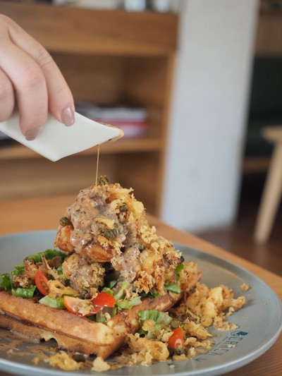 Soft Shell Crab Crack Waffle