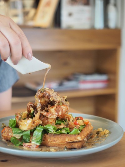 Soft Shell Crab Crack Waffle