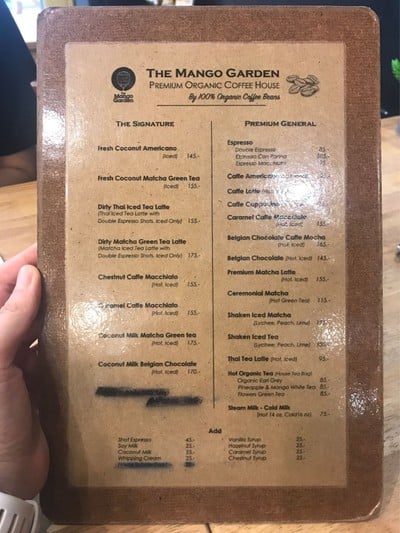 ป้ายราคาหรือสมุดเมนู