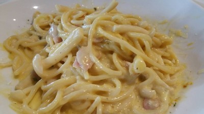 Spaghetti Alfredo Onsen