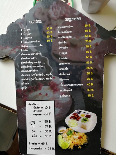 ป้ายราคาหรือสมุดเมนู