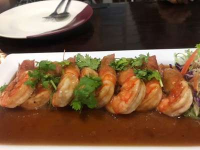 กุ้งทอดซอสมะขาม