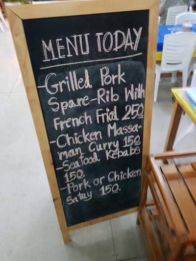 ป้ายราคาหรือสมุดเมนู