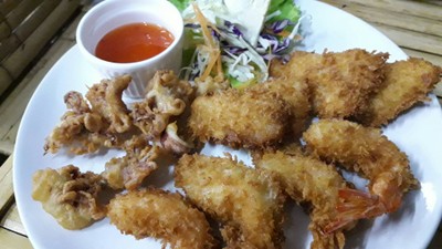 Deep fried seafood