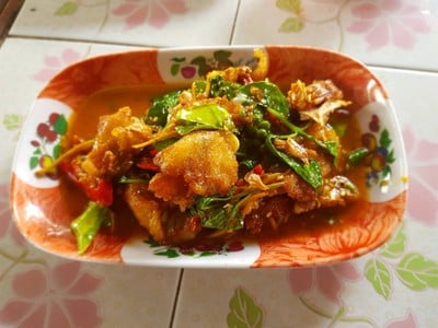 ปลาคังผัดเผ็ด