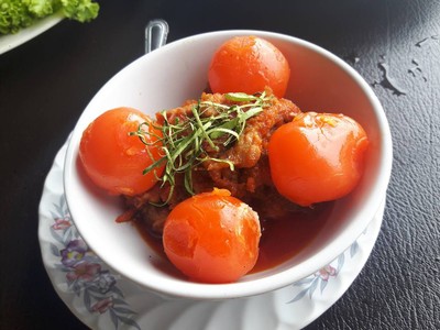 หมูผัดขิงไข่เค็ม