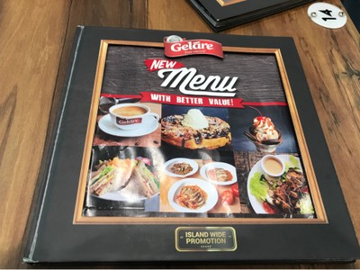 ป้ายราคาหรือสมุดเมนู