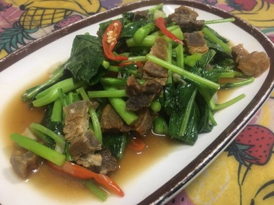 วิธีทำ คะน้าหมูกรอบ วิธีทำ คะน้าหมูกรอบ