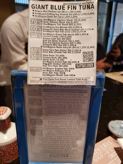 ป้ายราคาหรือสมุดเมนู