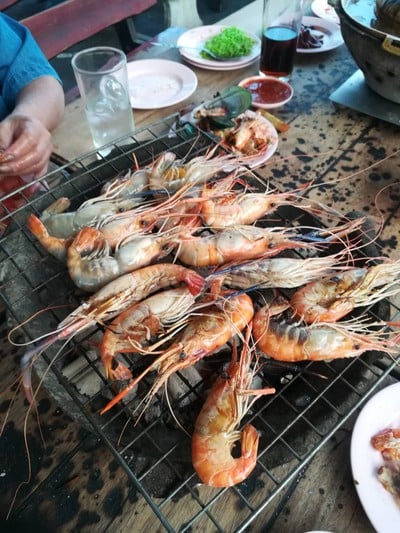 เมนูของร้าน เฉินหลงกุ้งย่าง