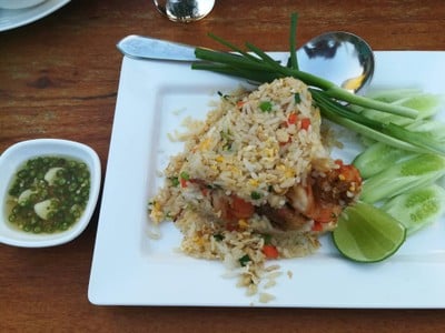 ข้าวผัดปู+กุ้ง