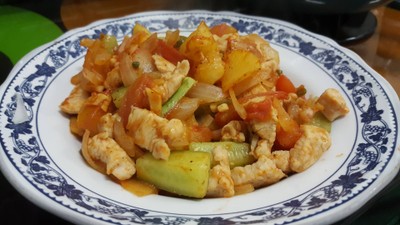 ผัดเปรี้ยวหวานอกไก่ ผัดเปรี้ยวหวานอกไก่