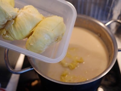 วิธีทำ น้ำกระทิทุเรียน