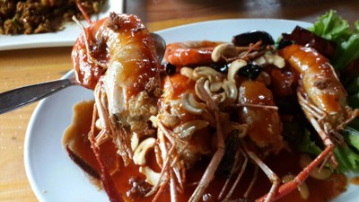 กุ้งผัดซอสมะขามเปียก