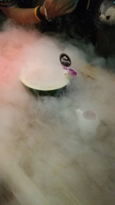 Water Melon liquid nitrogen ice cream