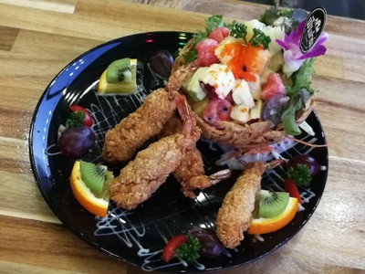 กุ้งทอดครีมสลัด