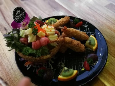 กุ้งทอดครีมสลัด